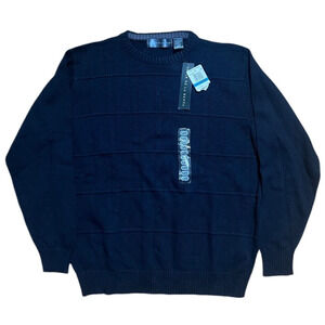 OSCAR DE LA RENTA Black Crewneck Knit Sweater XL